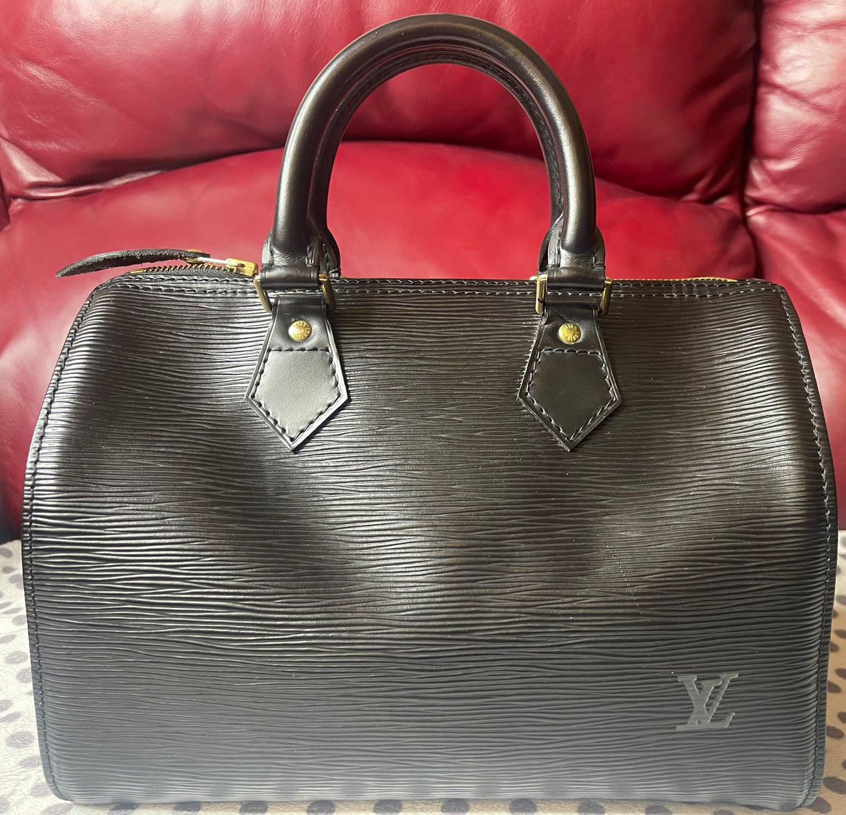 Speedy leather handbag Louis Vuitton Brown in Leather - 21794964