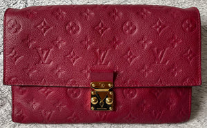 Louis Vuitton Fascinante Jaipur / Burgundy Monogram Empreinte Shoulder Bag / Crossbody / Clutch TR2113