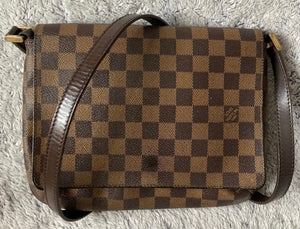 Louis Vuitton Tango Damier Ebene Crossbody Shoulder Bag LM1025