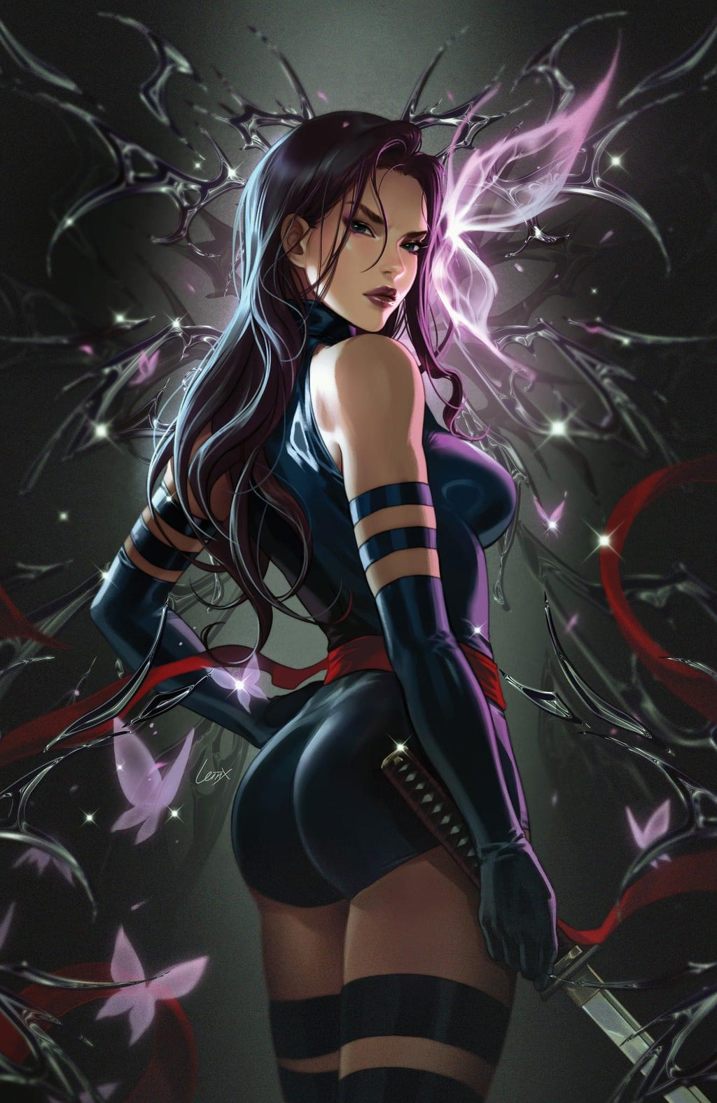 Psylocke #1 Letrix Virgin & Trade Set