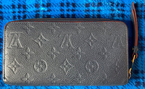 Louis Vuitton Zippy Wallet Navy Blue Empreinte Leather SP4146