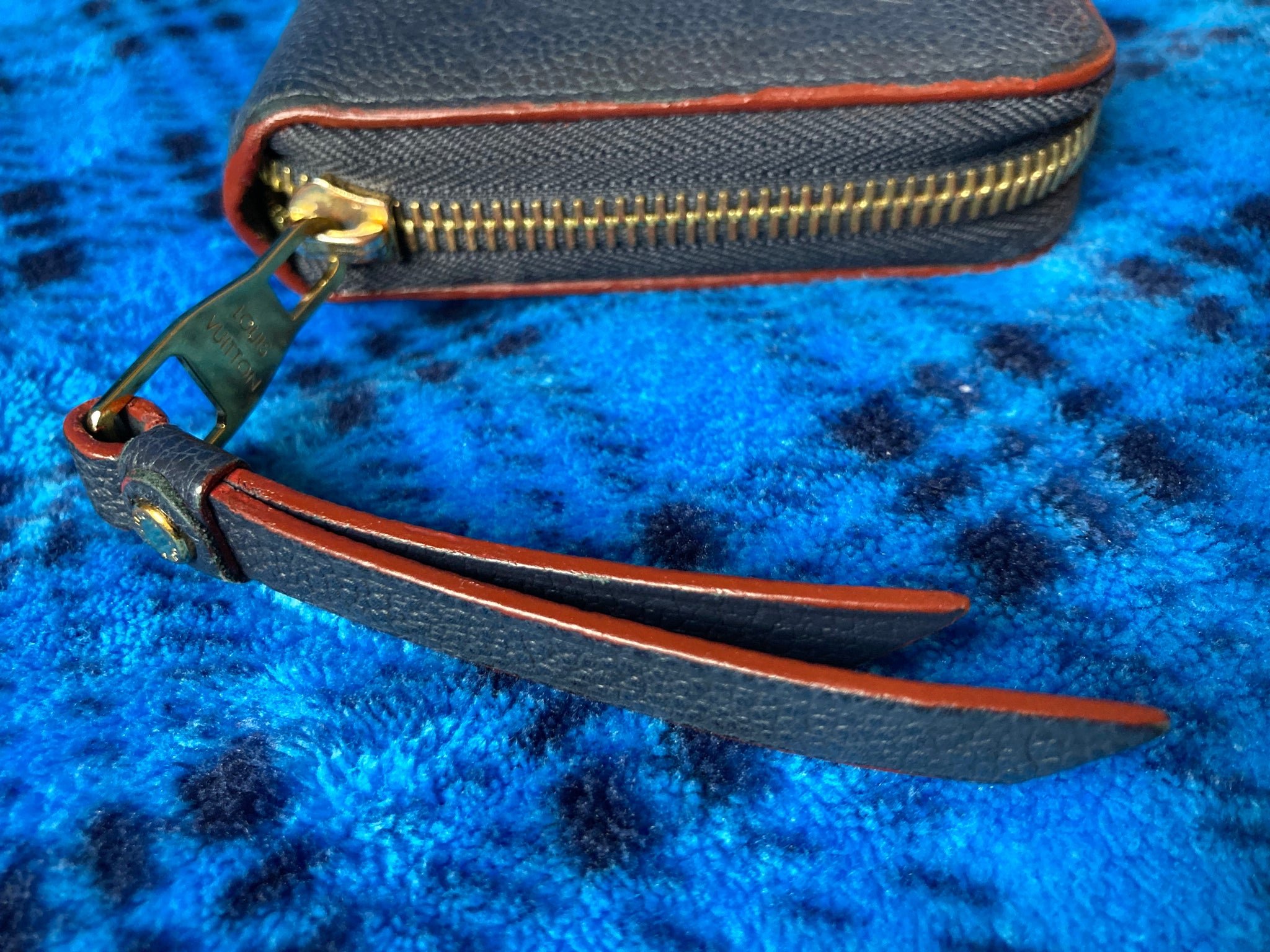 Louis Vuitton Zippy Wallet Navy Blue Empreinte Leather SP4146