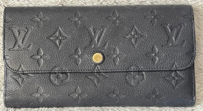 Louis Vuitton Long Wallet Dark Navy / Black Empreinte Leather CA4142