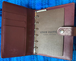 Louis Vuitton Maroon Matte Vernis Agenda PM CA0072 (Wallet)