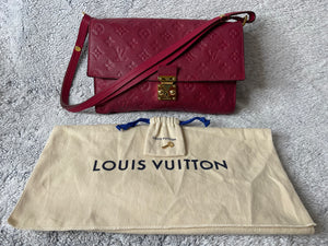 Louis Vuitton Fascinante Jaipur / Burgundy Monogram Empreinte Shoulder Bag / Crossbody / Clutch TR2113