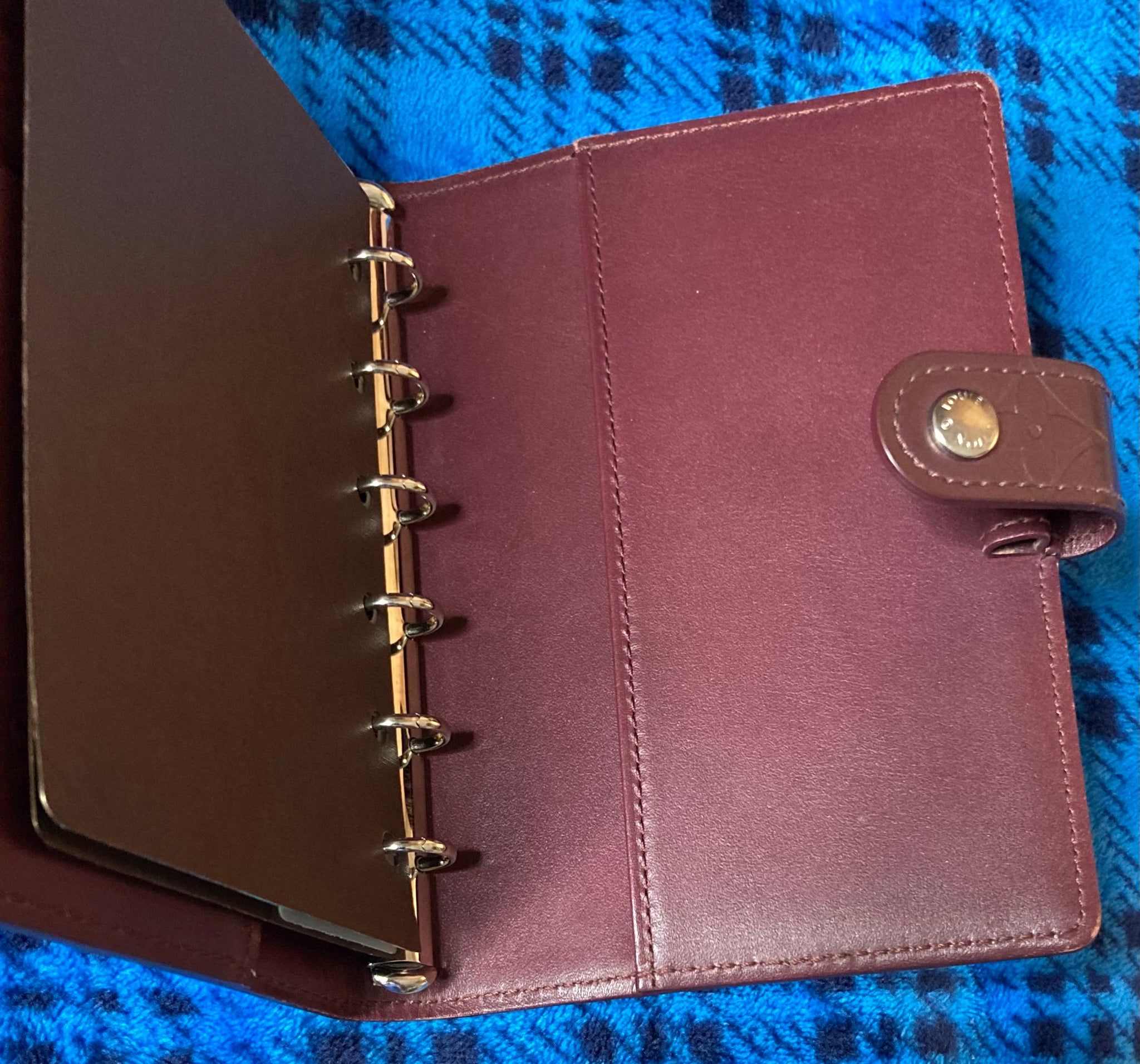 Louis Vuitton Maroon Matte Vernis Agenda PM CA0072 (Wallet)