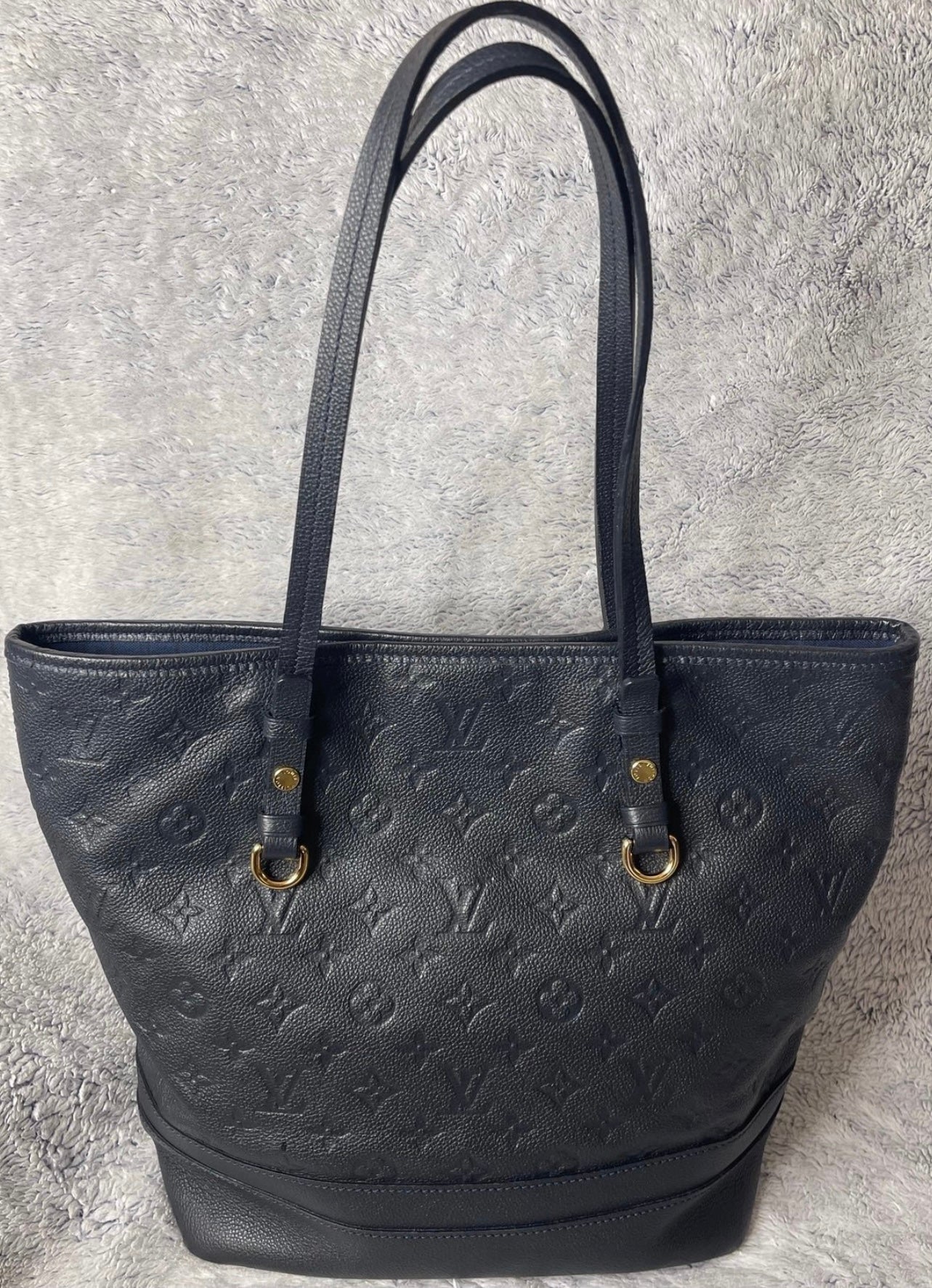 Louis Vuitton Citadine PM Blue / Black Empreinte Leather Shoulder Bag AH0172