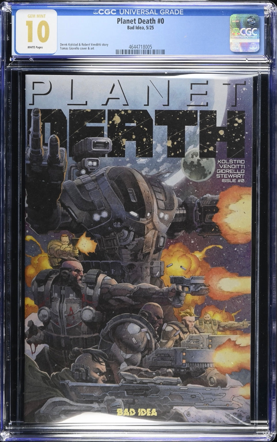Planet Death #0 Cover A Tomas Giorello CGC 10.0