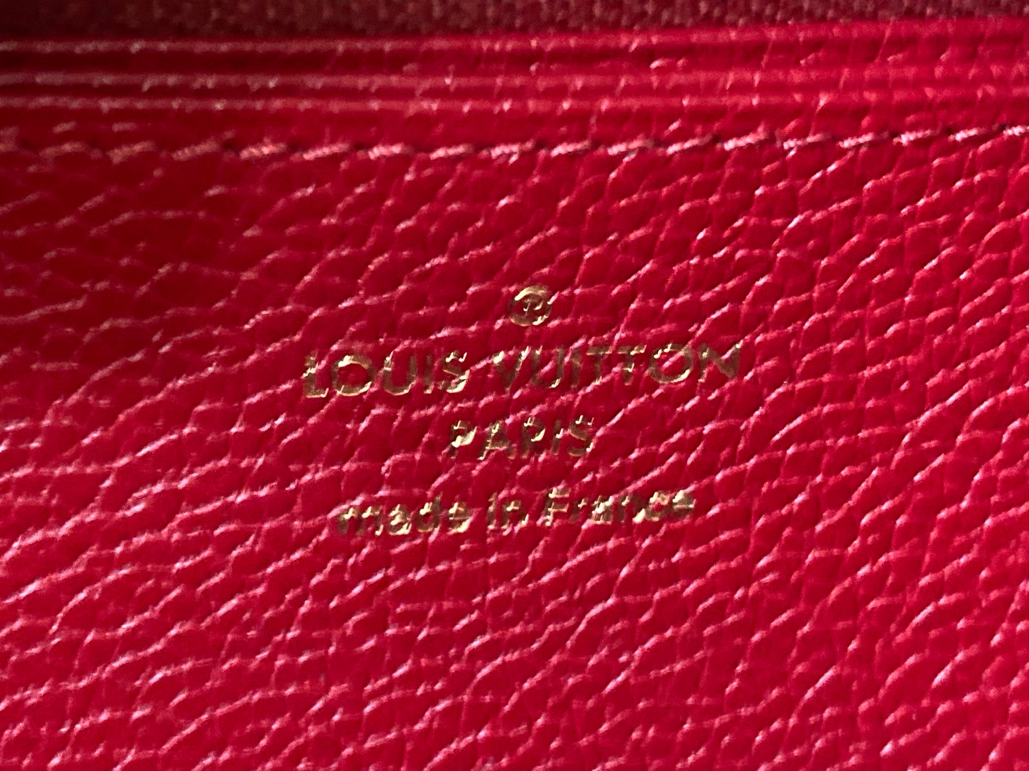 Louis Vuitton Zippy Monogram Empreinte Red Leather Zip Around Long Wallet SP2179