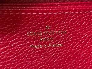 Louis Vuitton Zippy Monogram Empreinte Red Leather Zip Around Long Wallet SP2179