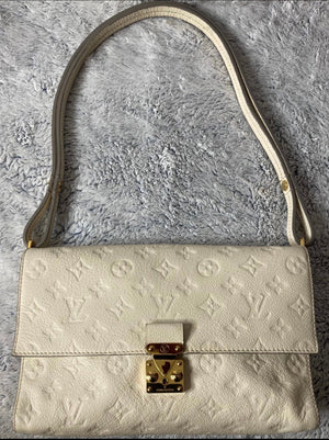 Louis Vuitton Fascinante White Monogram Empreinte 2-Way Shoulder Bag Crossbody TR4173