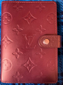 Louis Vuitton Maroon Matte Vernis Agenda PM CA0072 (Wallet)