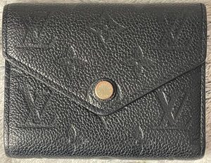 Louis Vuitton Victorine Black Empreinte Leather Trifold Wallet SP4210