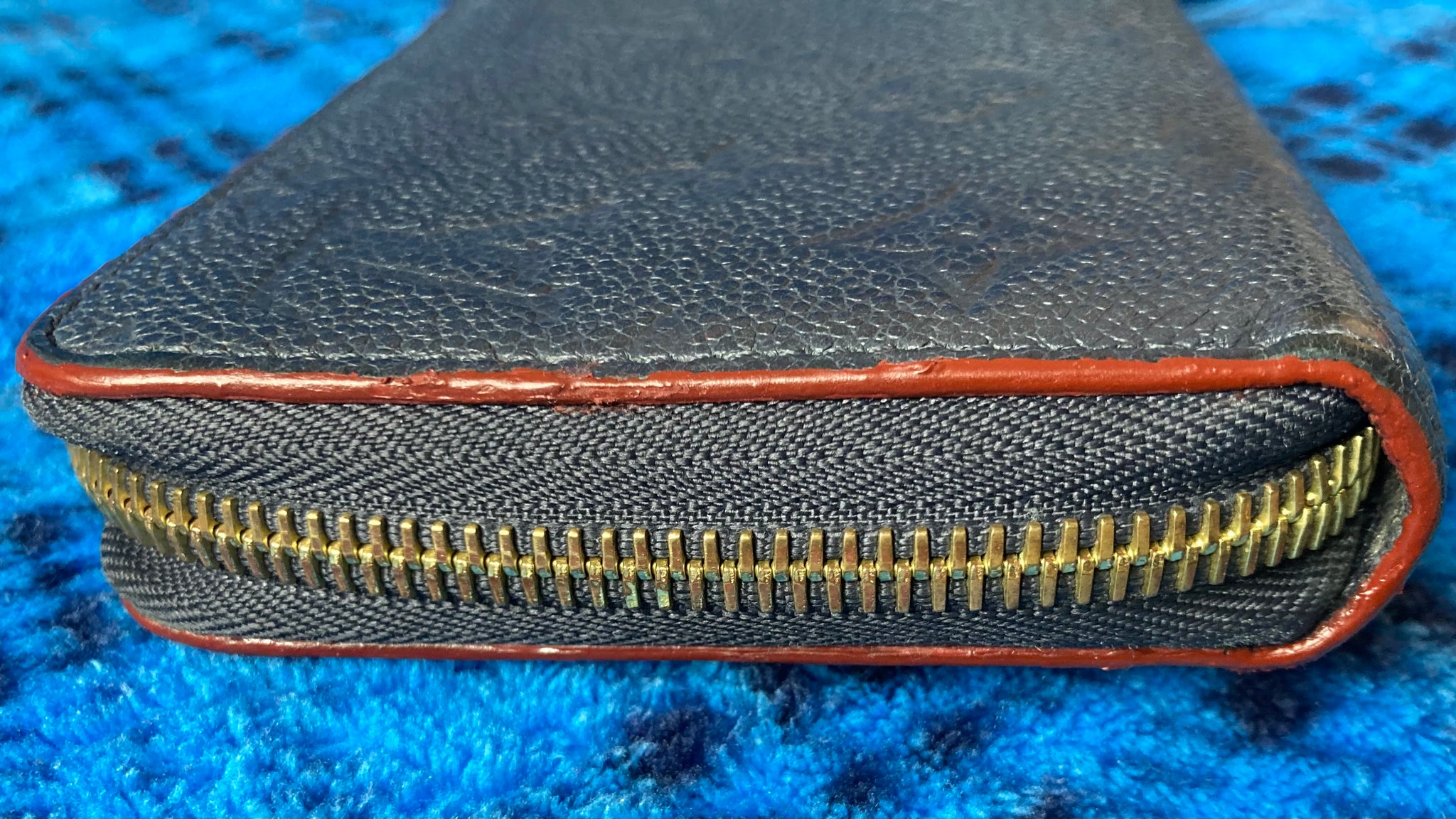 Louis Vuitton Zippy Wallet Navy Blue Empreinte Leather SP4146