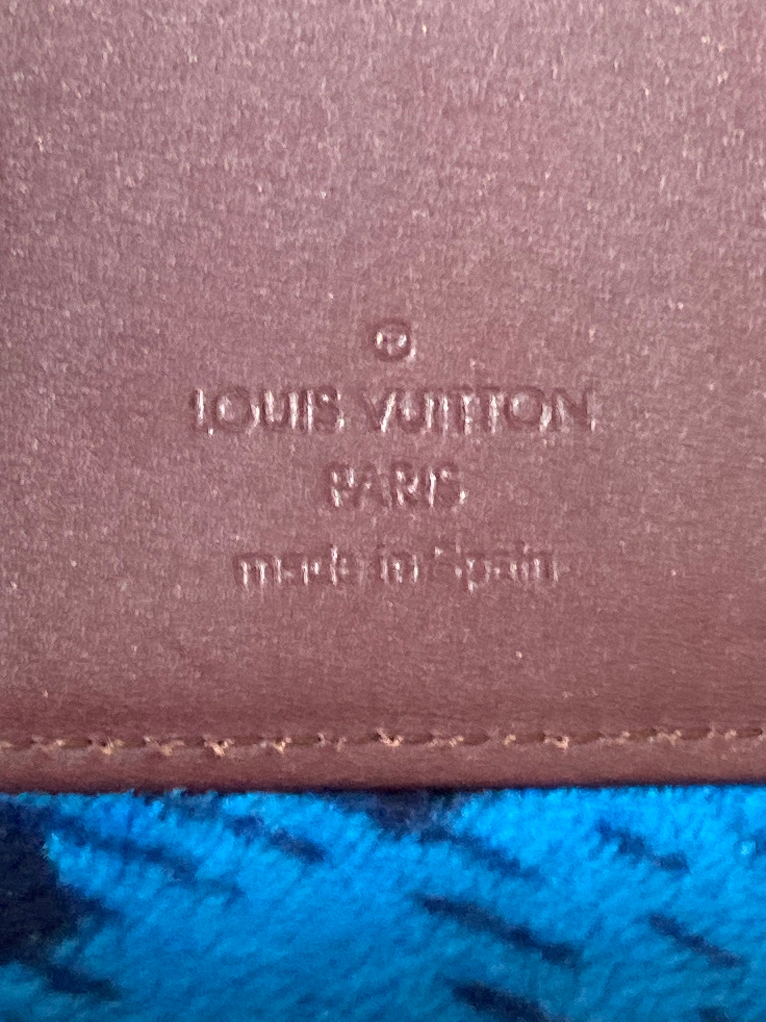 Louis Vuitton Maroon Matte Vernis Agenda PM CA0072 (Wallet)