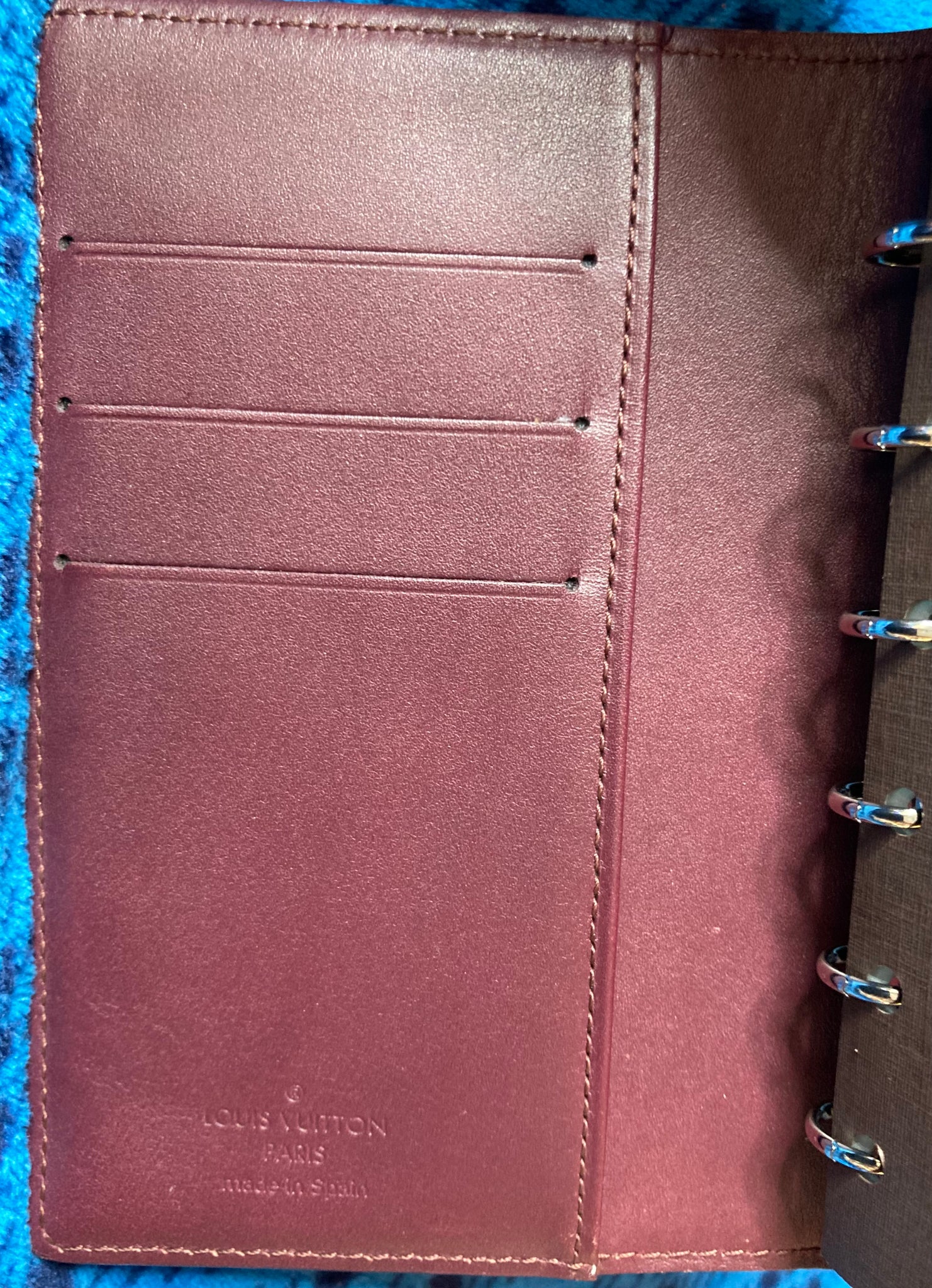 Louis Vuitton Maroon Matte Vernis Agenda PM CA0072 (Wallet)