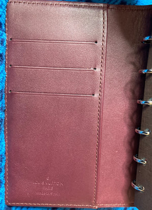 Louis Vuitton Maroon Matte Vernis Agenda PM CA0072 (Wallet)