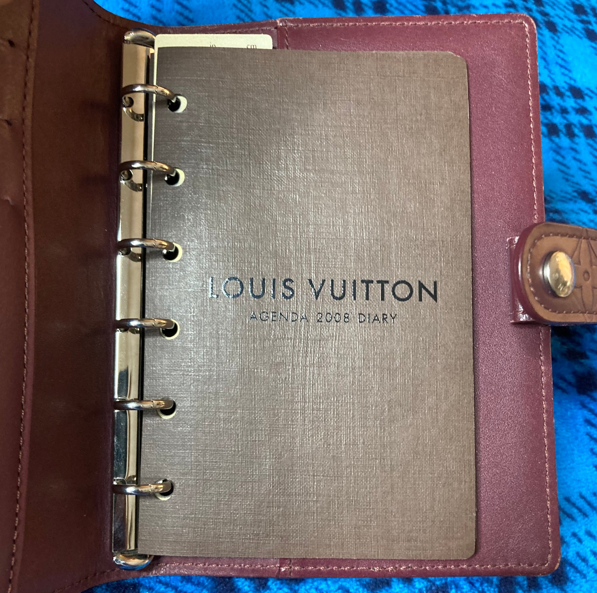 Louis Vuitton Maroon Matte Vernis Agenda PM CA0072 (Wallet)