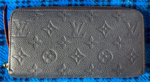 Louis Vuitton Zippy Wallet Navy Blue Empreinte Leather SP4146