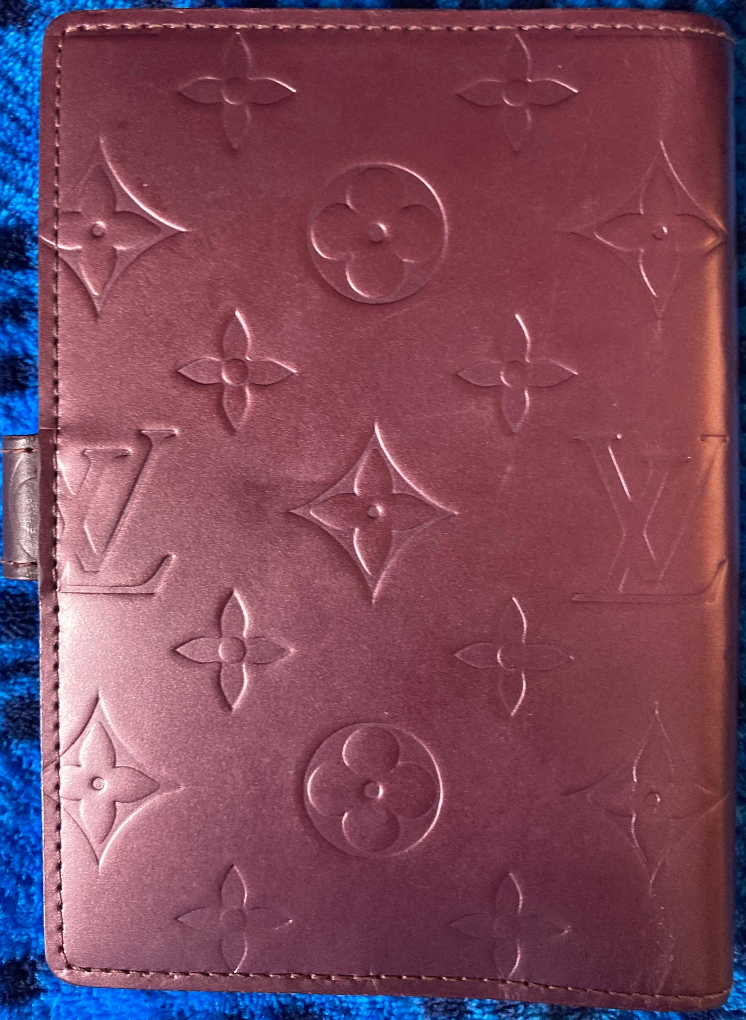 Louis Vuitton Maroon Matte Vernis Agenda PM CA0072 (Wallet)