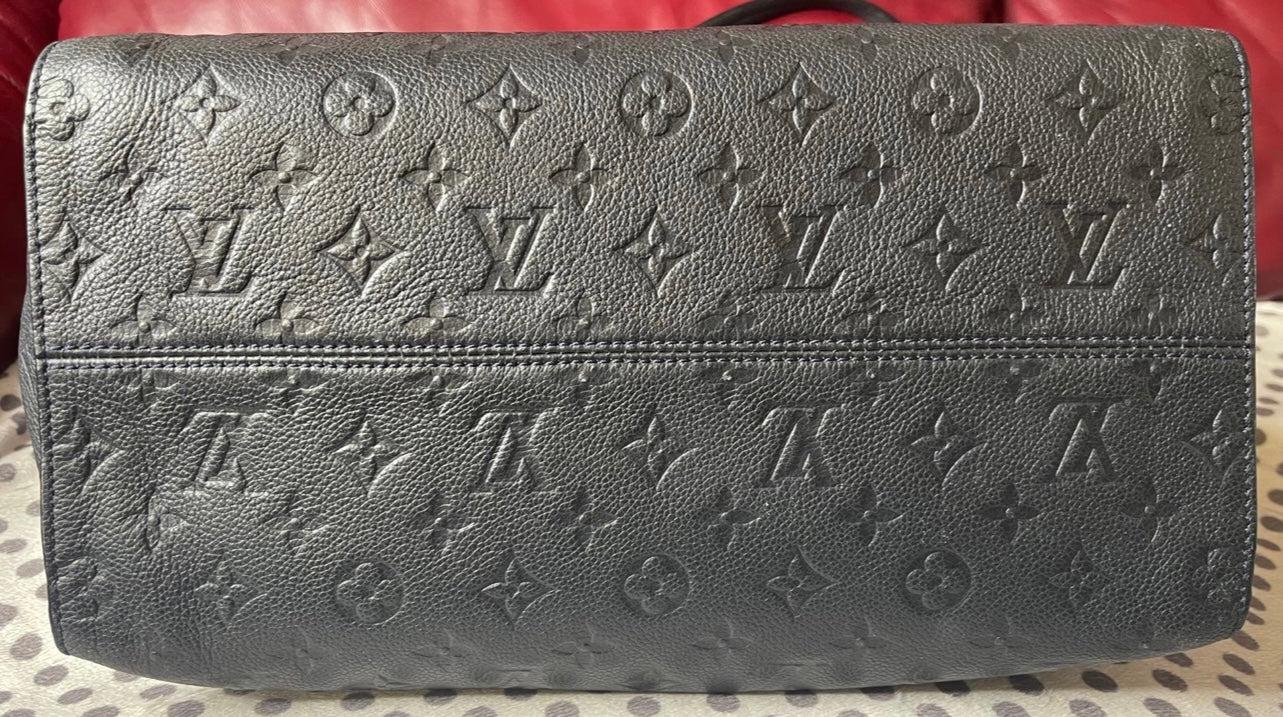 Louis Vuitton Lumineuse PM Navy Blue / Black Monogram Empreinte handbag