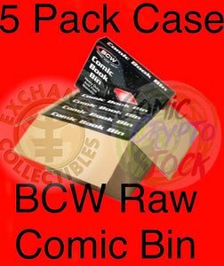 Five Pack of BCW raw comic storage bins.