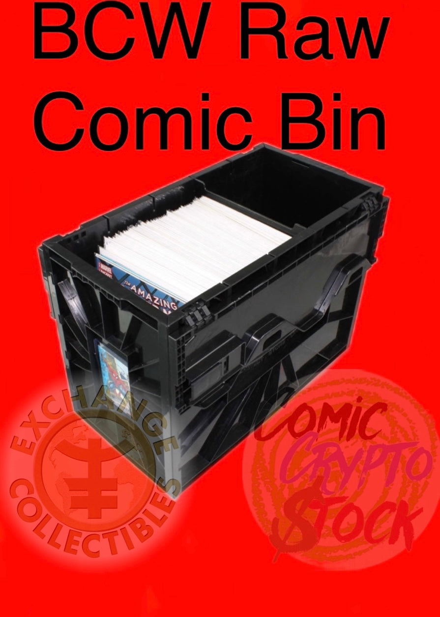 One BCW raw comic storage bin.