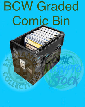 3-Pack BCW Long Comic Book Storage Bins – Heavy Duty Plastic With 1 Free Partition