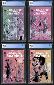 Samurai Grandpa 1-4, CGC 9.8 - Connecting Variants, Trade Dress