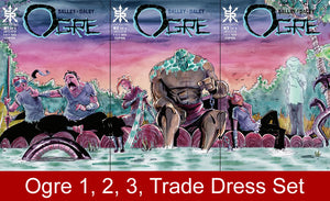 Ogre #1, #2, #3 Raft Trade Dress Connecting Cover Three Book Set