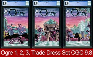 Ogre #1, #2, #3 CGC 9.8 Raft Trade Dress Connecting Cover Three Book Set