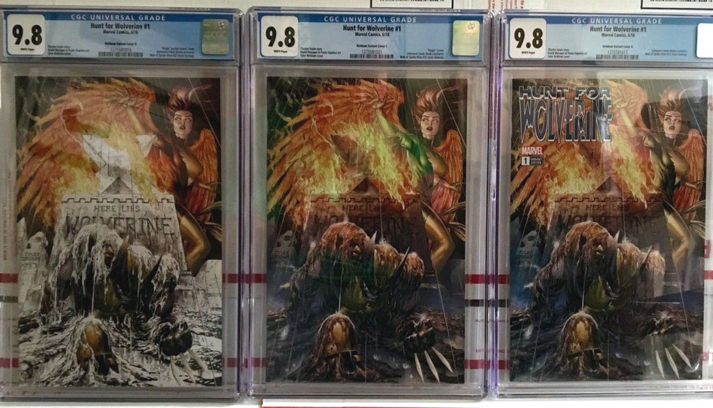 HUNT FOR WOLVERINE #1 CGC 9.8 TYLER KIRKHAM EXCLUSIVE 3 BOOK SET