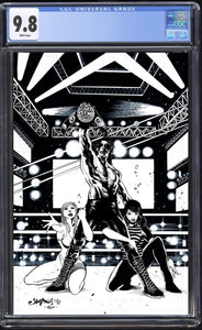 Over the Ropes #1 Jimbo Salgado B&W CGC 9.8