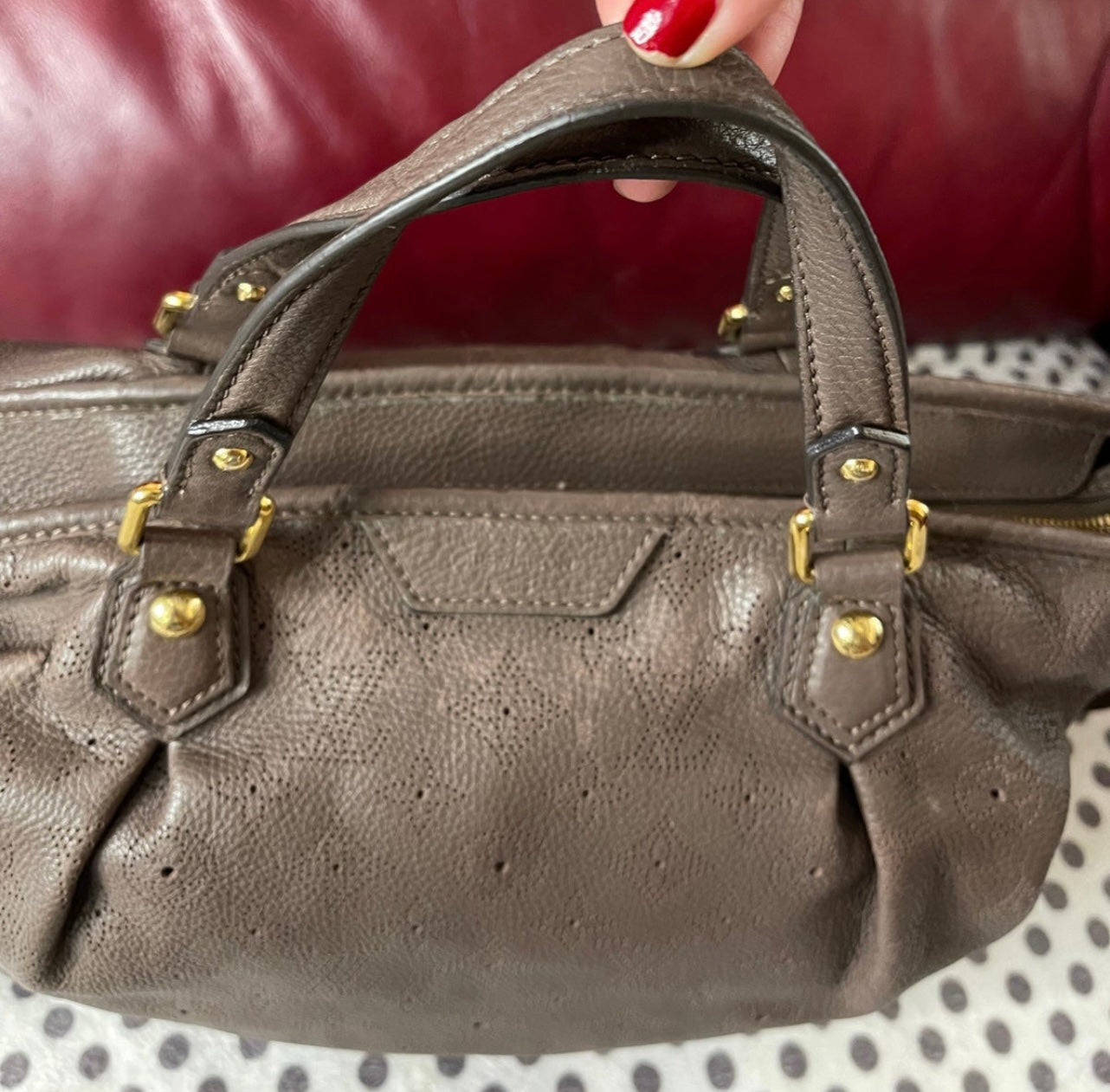 Louis Vuitton Mahina Stellar PM Brown Leather Two Way Shoulder bag AR1121