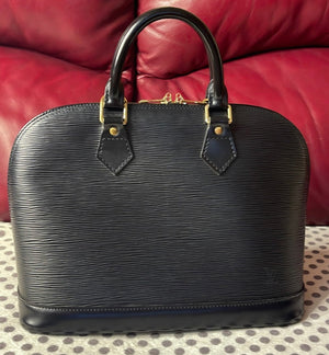 lv alma black bag