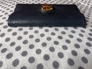 Louis Vuitton Long Wallet Black Mahina Empreinte Leather