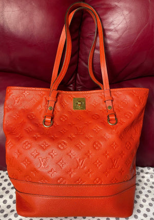 Louis Vuitton Citadine PM Orange / Red Empreinte Leather Shoulder