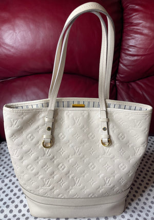 Louis Vuitton Citadine PM Cream / White Empreinte Leather Shoulder Bag CA4122