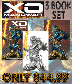X-O Manowar Unconquered #1 Mico Suayan Three Book Set