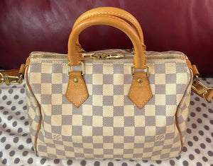 Louis Vuitton Speedy 25 Bandouliere Azur handbag DU0153