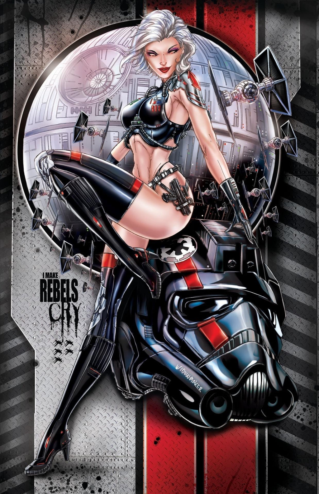 White Widow May the 4th Tie Fighter Metal