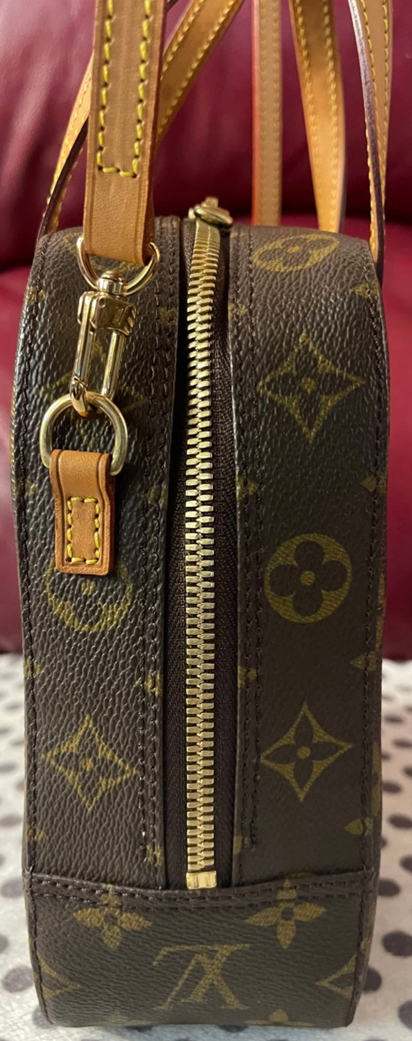 Louis Vuitton - Authenticated Spontini Handbag - Cloth Brown for Women, Good Condition