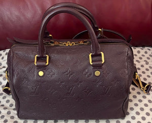 Louis Vuitton Speedy 25 Bandouliere Monogram Empreinte Leather Aube Pu –  Exchange Collectibles