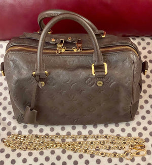 Louis Vuitton Speedy 25 Bandouliere Empreinte Brown SP0123