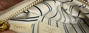 Louis Vuitton Cream / White Empreinte Leather Mini Pochette CA4122