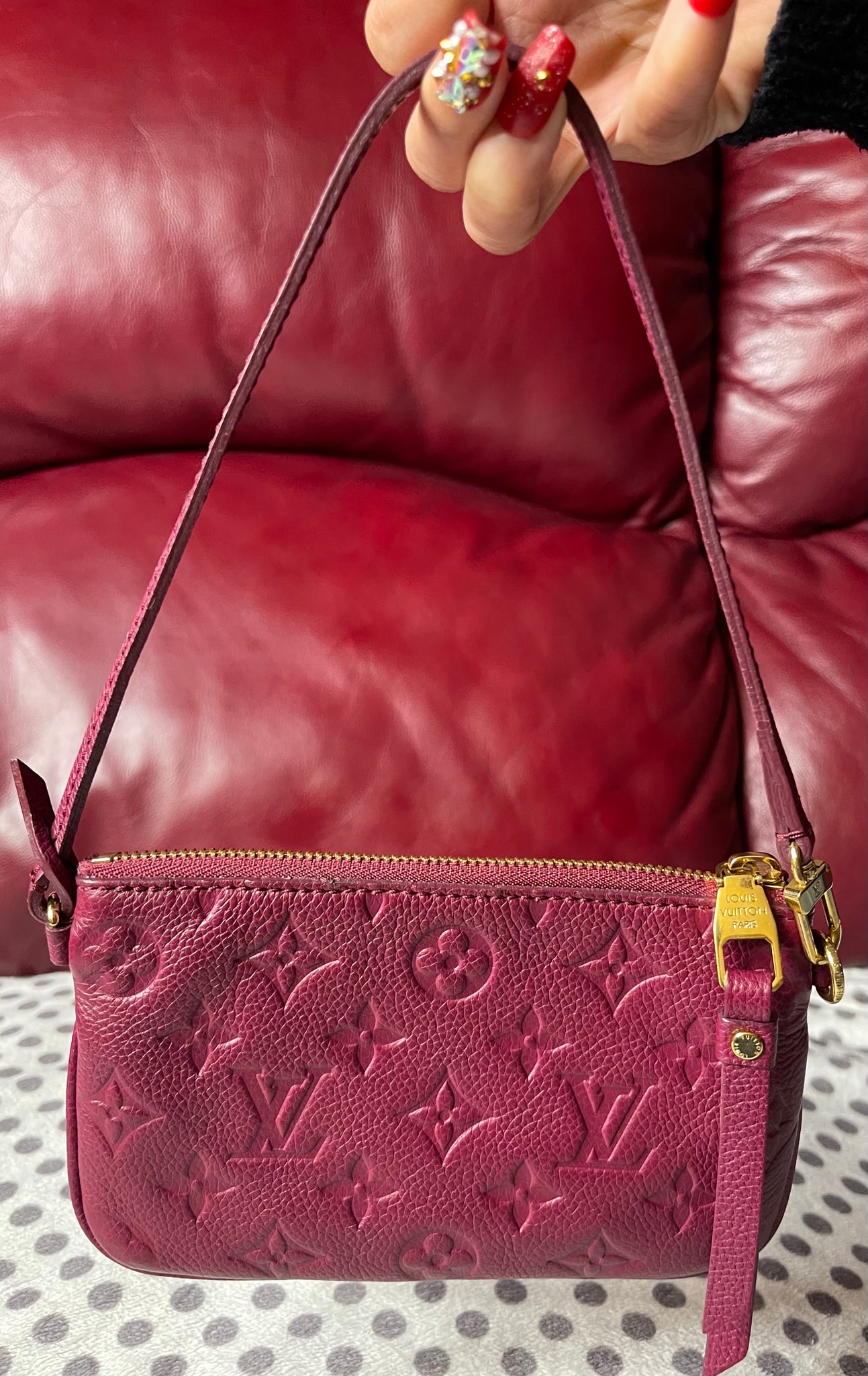 Louis Vuitton Rasin  Empreinte Leather Mini Pochette