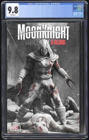 Moon Knight Black White Blood #1 Bjorn Trade CGC 9.8