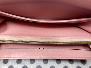 Louis Vuitton Damier Azur Pink Epi Leather Porte Feuille Sarah Long Wallet MI0179
