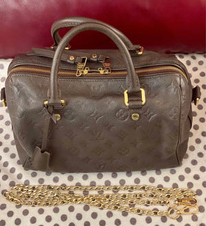 Louis Vuitton Speedy 25 Bandouliere Empreinte Brown SP0123