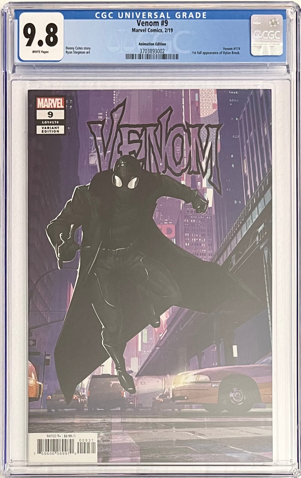 Venom 9 CGC 9.8 1:10 Animation Variant